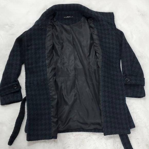 Thick wool pea coat navy and black trench military style - Picture 6 of 9